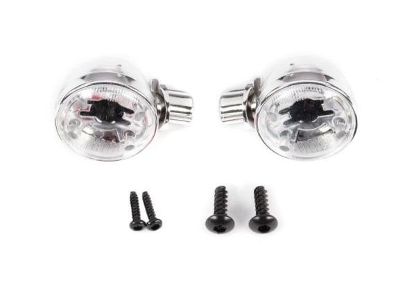 Frontlichtgehäuse links und rechts chrom mit Linsen TRAXXAS 4-Tec 3.0 Hot Rod