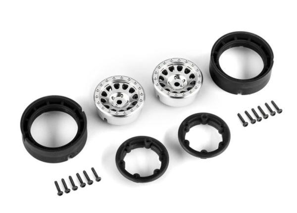 Method 1.0 Felgen chrom auf Beadlock satin chrom (2) TRAXXAS TRX-4M