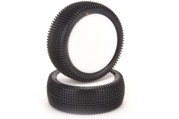 1:10 Schumacher Cactus - Front - 4WD Komplettrad verklebt - Gelb, 12mm Hex